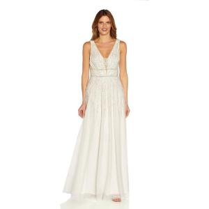 image:imageAdrianna Papell Womens Beaded Chiffon GownIvory