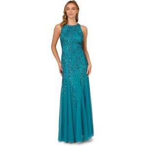 image:imageAdrianna Papell Womens Halter BeadedTeal