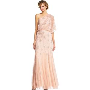 image:imageAdrianna Papell Womens One Shoulder Beaded DressBlush