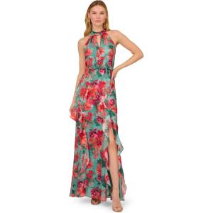 image:imageAdrianna Papell Womens Printed Mermaid DressTurquoise Multi