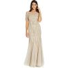 image:imageAdrianna Papell Womens Beaded Gown with GodetsOcean Dream