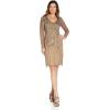 image:imageAdrianna Papell Womens Beaded Illusion SheathLeadNude