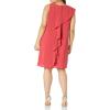 image:imageAdrianna Papell Womens Gauzy Crepe Corkscrew DrapeCandy Apple