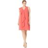 image:imageAdrianna Papell Womens Gauzy Crepe Corkscrew DrapeCandy Apple