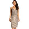 image:imageAdrianna Papell Womens Short Beaded Cocktail DressDeep Platinum
