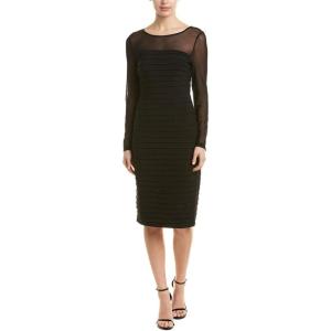 image:imageAdrianna Papell Womens Matte Jersey Pintucked DressBlack