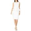 image:imageAdrianna Papell Womens Petal Peplum DressIvory