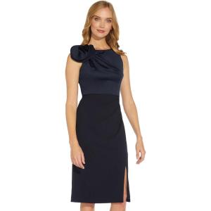 image:imageAdrianna Papell Womens Crepe Back Satin Short DressDark Navy