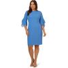 image:imageAdrianna Papell Knit Crepe Tiered Sleeve DressCool Water