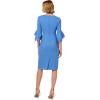 image:imageAdrianna Papell Knit Crepe Tiered Sleeve DressCool Water