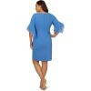 image:imageAdrianna Papell Knit Crepe Tiered Sleeve DressCool Water