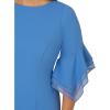 image:imageAdrianna Papell Knit Crepe Tiered Sleeve DressCool Water
