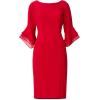image:imageAdrianna Papell Knit Crepe Tiered Sleeve DressRed