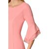 image:imageAdrianna Papell Knit Crepe Tiered Sleeve DressSoft Coral