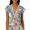 image:imageAdrianna Papell Printed Midi DressBlueGreen Multi