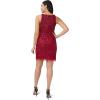 image:imageAdrianna Papell Womens Beaded Cowl Neck DressCranberry