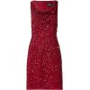 image:imageAdrianna Papell Womens Beaded Cowl Neck DressCranberry