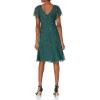 image:imageAdrianna Papell Womens Beaded Flutter DressDusty Emerald