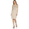 image:imageAdrianna Papell Womens Beaded Sheath DressBiscotti
