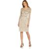 image:imageAdrianna Papell Womens Beaded Sheath DressBiscotti