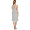 image:imageAdrianna Papell Womens Beaded Tea Length DressSilver Mist