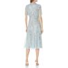 image:imageAdrianna Papell Womens Beaded Tuxedo Midi DressBlue Heather