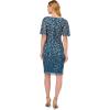 image:imageAdrianna Papell Womens Beaded VNeckline Short DressTeal Sapphire