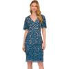 image:imageAdrianna Papell Womens Beaded VNeckline Short DressTeal Sapphire