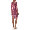 image:imageAdrianna Papell Womens Embroidered Lace Midi DressBurgundy Multi