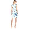image:imageAdrianna Papell Womens Fit and Flare Splice DressBlueMulti