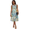image:imageAdrianna Papell Womens Floral Printed Veiled DressBlueIvory Multi
