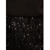 image:imageAdrianna Papell Womens Fringe Sequin Mini DressBlack
