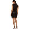 image:imageAdrianna Papell Womens Fringe Sequin Mini DressBlack