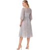 image:imageAdrianna Papell Womens Glitter Mesh Midi DressDusty Blue