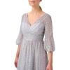 image:imageAdrianna Papell Womens Glitter Mesh Midi DressDusty Blue