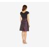 image:imageAdrianna Papell Womens Knit Crepe and Jacquard DressBlack Multi