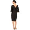 image:imageAdrianna Papell Womens Metallic Knit Feather DressBlack