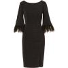 image:imageAdrianna Papell Womens Metallic Knit Feather DressBlack