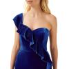 image:imageAdrianna Papell Womens Off The Shoulder Ruffle Sheath DressDeep Ocean