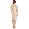 image:imageAdrianna Papell Womens Sequin Embroidery Midi DressLight Champagne