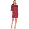 image:imageAdrianna Papell Womens Sequin Embroidery Sheath DressRed