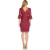 image:imageAdrianna Papell Womens Sequin Embroidery Sheath DressRed