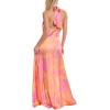 image:imageAidan by Aidan Mattox Womens Halter Printed Maxi Dress Pink