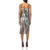 image:imageAidan by Aidan Mattox Womens Sleeveless Beaded Dress with Fringe GunmetalBlack 6
