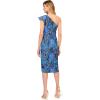 image:imageWomens Stretch Jacquard Midi DressBlue Multi