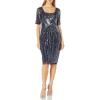 image:imageAdrianna Papell Womens Beaded Short DressLight Navy