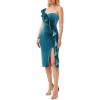image:imageAdrianna Papell Womens Off The Shoulder Ruffle Sheath DressTempest Teal