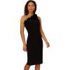 image:imageAdrianna Papell Womens Ruffled Neckline Pintuck DressBlack