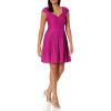 image:imageAdrianna Papell Womens Seamed Juliet Lace Fit and FlareMagenta