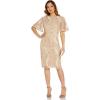image:imageAdrianna Papell Womens Sequin Embroidery Midi DressLight Champagne